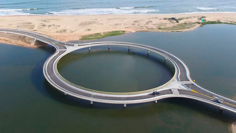 Ponte circular no Uruguai