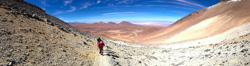 A subida ao vulcão Cerro Toco em San Pedro do Atacama